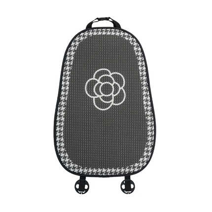 Houndstooth Edge Chrysanthemum Car Seat Cushion - Soft & Breathable | Wholesale & Custom Logo - Honeycomb houndstooth edge camellia seat cushion backrest