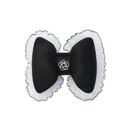 Honeycomb Tea Flower Car Seat Pad - Non-Slip & Comfortable | Wholesale & Custom Logo - Ice silk camellia headrest with lace trim