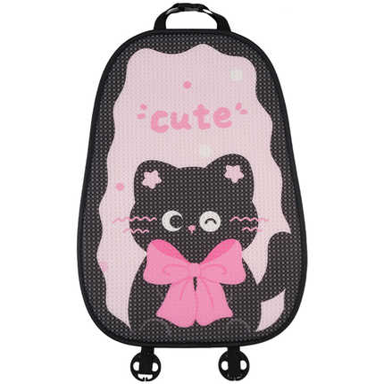 Cute Cartoon Cat Car Seat Cushion - Comfort & Non-Slip | Wholesale & Custom - Honeycomb bow cat seat cushion backrest