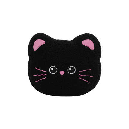 Cute Cartoon Cat Car Seat Cushion - Comfort & Non-Slip | Wholesale & Custom - Black plush cat headrest