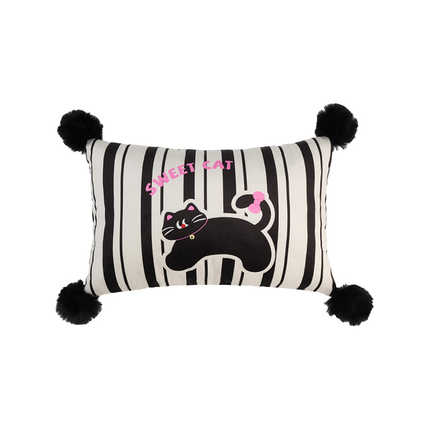 Cute Cat Car Headrest Pillow - Soft & Comfortable | Wholesale & Custom - Striped Dutch Cat Lumbar Support
