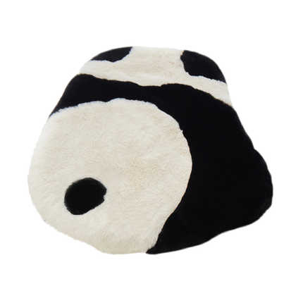 Cute Panda Car Seat Cushion - Soft & Warm | Wholesale & Custom Logo - Rabbit fur seat cushions for panda-shaped front seats