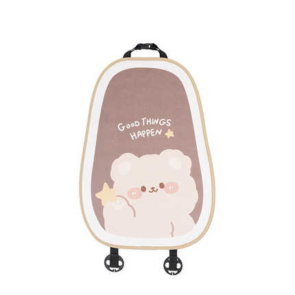Cute Bear Car Seat Cushion - Soft & Warm | Wholesale & Custom Logo - Plush and cute brown bear seat cushion backrest