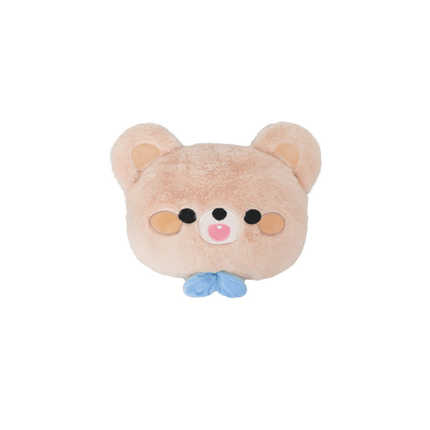 Cute Bear Car Seat Cushion - Soft & Warm | Wholesale & Custom Logo - Rabbit hair embroidered bow bear head pillow