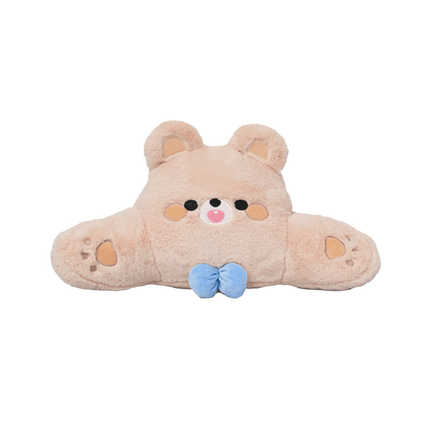 Cute Bear Car Seat Cushion - Soft & Warm | Wholesale & Custom Logo - Rabbit fur embroidered bow bear waist rest