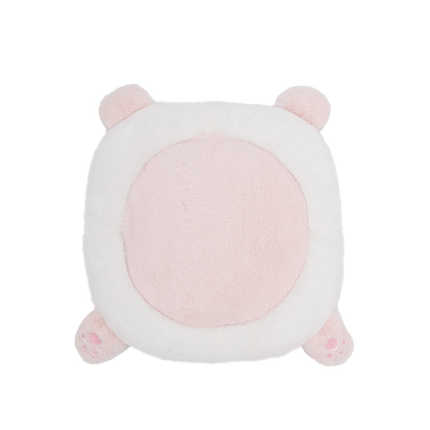 Cute Cartoon Cat Car Seat Cushion - Soft & Warm | Wholesale & Custom Logo - Pink rabbit fur color-blocked round cushion