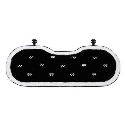 Bow Car Seat Cushion - Soft & Warm | Wholesale & Custom Logo - Rabbit fur white trim with multiple bows on the back seat cushion