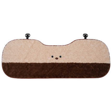 Cute Cartoon Dog Car Seat Cushion - Soft & Warm | Wholesale & Custom Logo - distressed puppy seat cushion, khaki color, rear seats