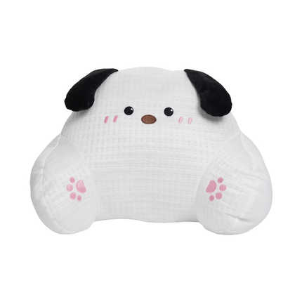 Cute Dog Car Neck Pillow - Soft & Comfortable | Wholesale & Custom Logo - White ice silk checkered puppy waist rest