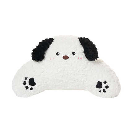 Cute Dog Car Neck Pillow - Soft & Comfortable | Wholesale & Custom Logo - White rabbit fur frayed puppy lumbar support