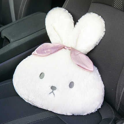 Cute Rabbit Car Headrest - Soft & Comfortable | Wholesale & OEM - White lumbar support