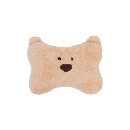 Cute Bear Car Neck Pillow - Soft & Comfortable | Wholesale & Custom - Arctic Velvet Headrest with Light Brown Bear