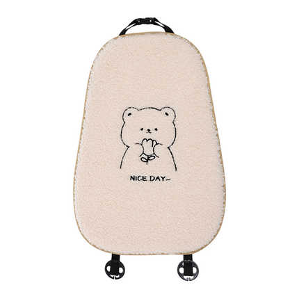 Cute Rabbit Car Neck Pillow - Soft & Comfortable | Wholesale & OEM - Steamed plush bear backrest cushion