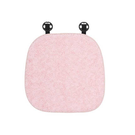 Winter Car Headrest - Soft Rabbit Fur & Rose | Wholesale & Custom Logo - Pink rabbit fur brushed rose seat cushions for the front row