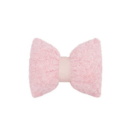 Winter Car Headrest - Soft Rabbit Fur & Rose | Wholesale & Custom Logo - Pink Rabbit Fur Brushed Rose Waist Support