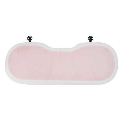Floral Car Neck Pillow - Soft & Comfortable | Wholesale & Custom Logo - Rabbit fur with white trim and pink seat cushions in the back row