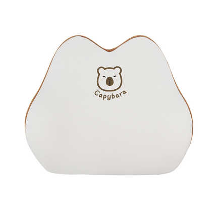 Capibara Car Pillow - Soft Memory Foam | Wholesale & Custom Logo - Plush memory foam embroidered Capibala lumbar support
