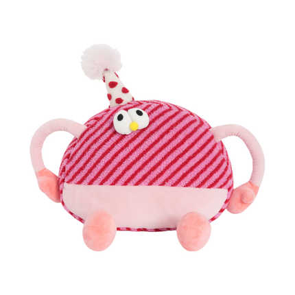 Cute Monster Car Pillow - Soft & Comfortable | Wholesale & Custom Logo - Plush monster lumbar support striped red