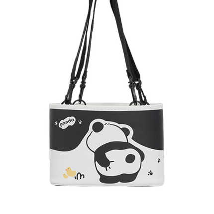 Cartoon Panda Car Trash Bin - Durable & Easy Clean | Wholesale & Custom - Mischievous Panda Storage Bucket