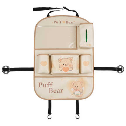 Car Backseat Organizer - Multi-Functional & Cartoon | Wholesale & Custom - Puff Bear Storage Bag (X Styles)