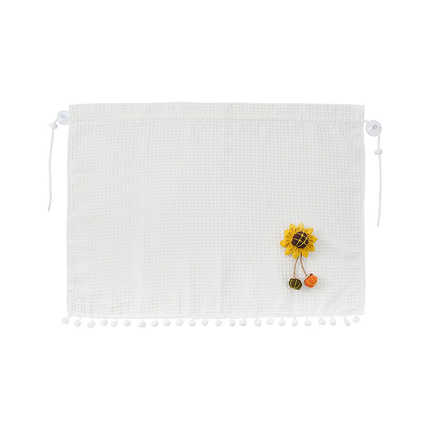 Cute Flower Car Sun Shade - Soft & Breathable | Wholesale & Custom Logo - Large waffle curtains with pumpkin and sunflower patterns