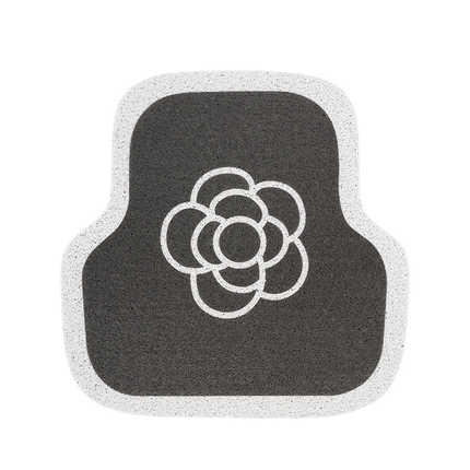 Universal Car Floor Mat - Easy Clean & Durable | Wholesale & Custom - White-edged camellia-patterned floor mats in the back row