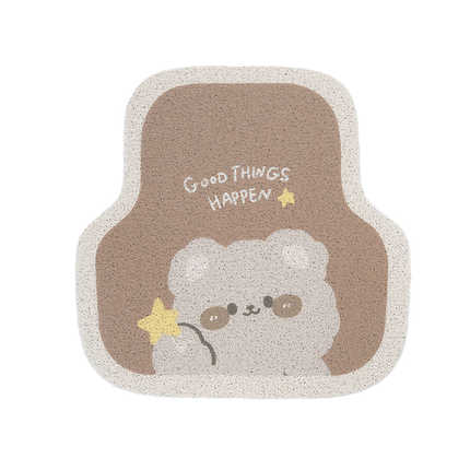 Cute Bear Car Floor Mat - Non-Slip & Durable | Wholesale & Custom Logo - Cute brown bear paw pads in the back row