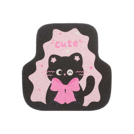 Cute Cat Car Floor Mats - Soft & Durable | Wholesale & Custom Logo - Bow-shaped cat paw pads