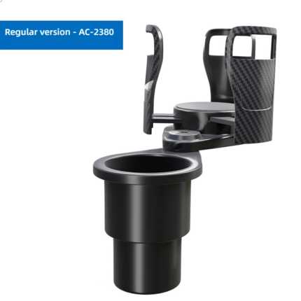 Carfu 360 Rotating Cup Holder - Durable & Versatile | Wholesale & Custom - black