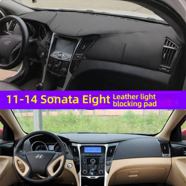Protect your hyundai sonata 8th & 9th gen dashboard from sun damage with this leather light-blocking pad, designed for models...