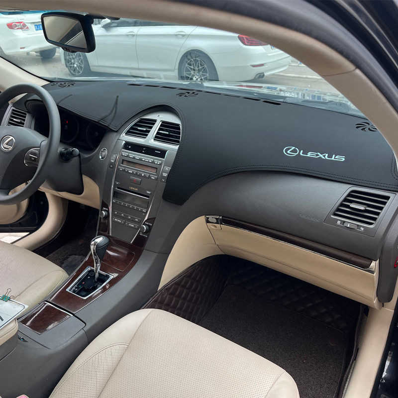 Lexus ES350 Dashboard Sunshade - UV Protection | Wholesale & Custom Logo - 2006-2012 Lexus ES Classic Black Leather with Embroidery