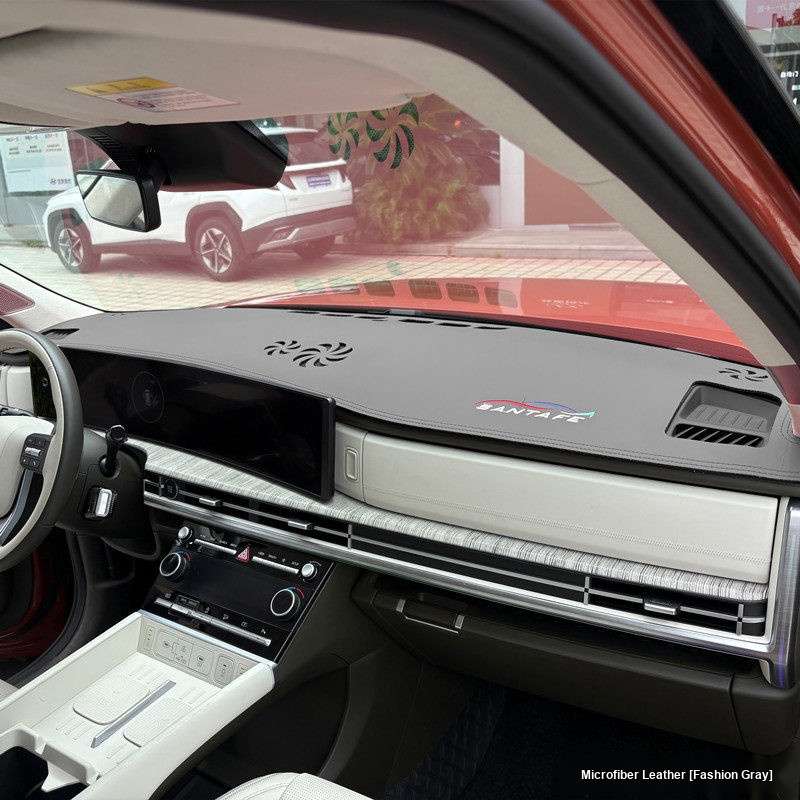 2025 Hyundai Santa Fe Dash Cover - Sun Protection | Wholesale & Custom - Microfiber Leather Model with No HUD (Head-Up Display) [Fashion Gray]