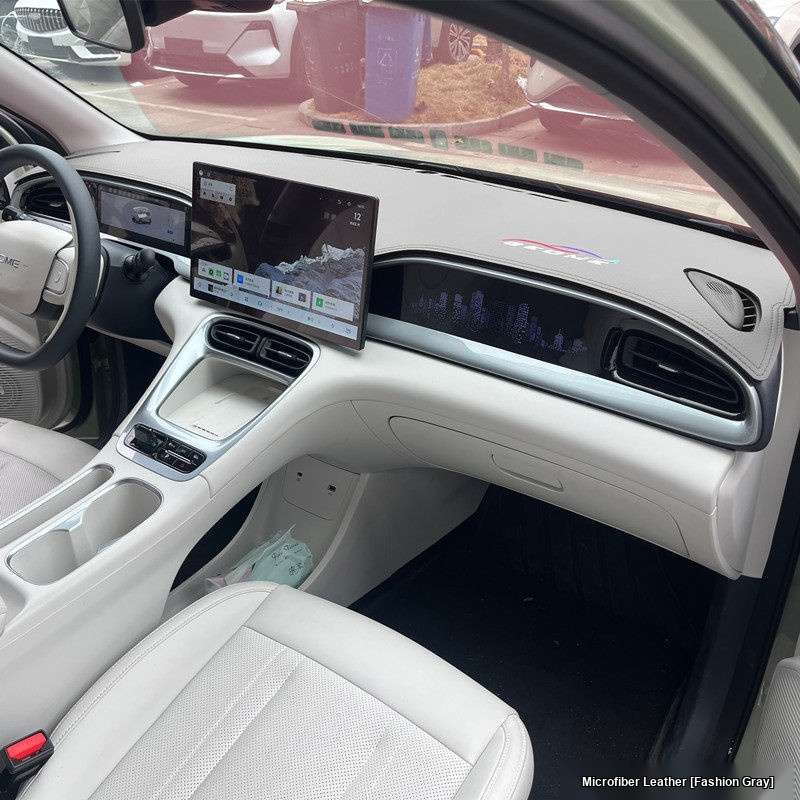 Star Wish Dashboard Pad - Sun Protection & Non-Slip | Wholesale & Custom - Star Wish Microfiber Leather Style [Fashion Gray]