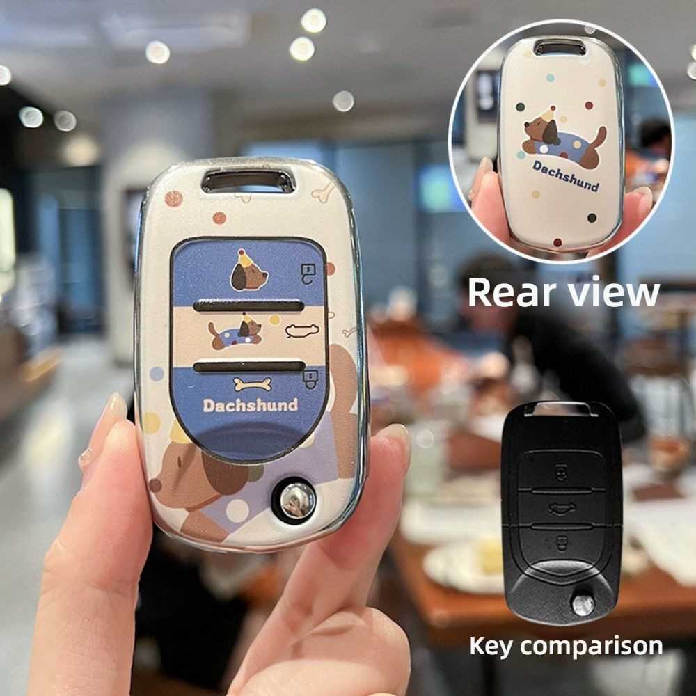 Wuling Hongguang Mini Key Cover - Cute & Stylish | Wholesale & Custom Logo - Type A [Dachshund - Double-sided] Single Shell