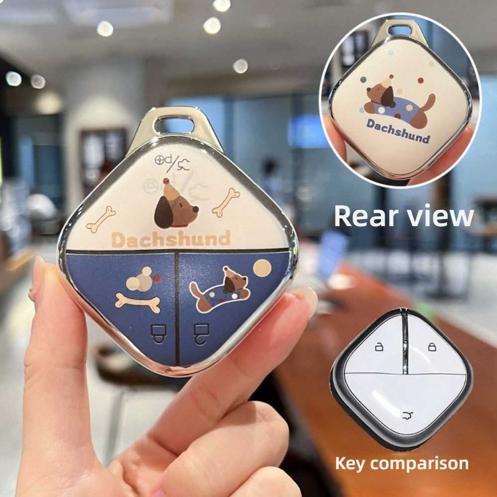Wuling Hongguang Mini Key Cover - Cute & Stylish | Wholesale & Custom Logo - Model E [Dachshund - Double-sided] Single Shell