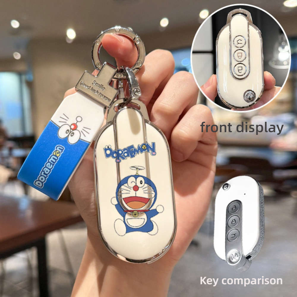 Wuling Hongguang Mini Key Cover - Stylish & Durable | Wholesale & Custom - Type D [Doraemon] Blue Doraemon Rope