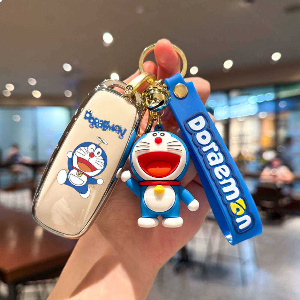 GAC Aion Y Key Cover - Durable & Stylish | Wholesale & Custom Logo - Style A: Doraemon Matching Keychain