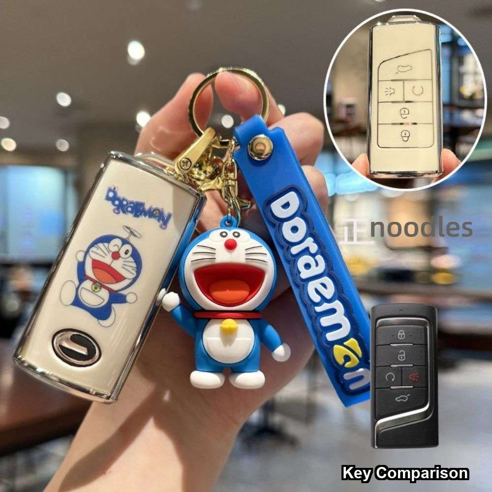 GAC Trumpchi Key Cover - Durable & Stylish | Wholesale & Custom Logo - Type B: Doraemon Matching Keychain