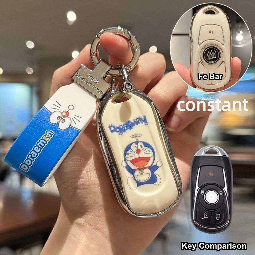 Buick Key Cover - Durable & Stylish | Wholesale & Custom Logo - B7 Style [Doraemon] Blue Doraemon Rope