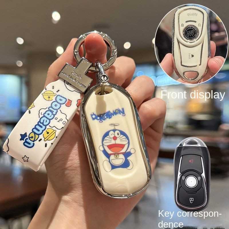 Buick Key Cover - Durable & Stylish | Wholesale & Custom Logo - Style B6 [Doraemon] White Doraemon Rope