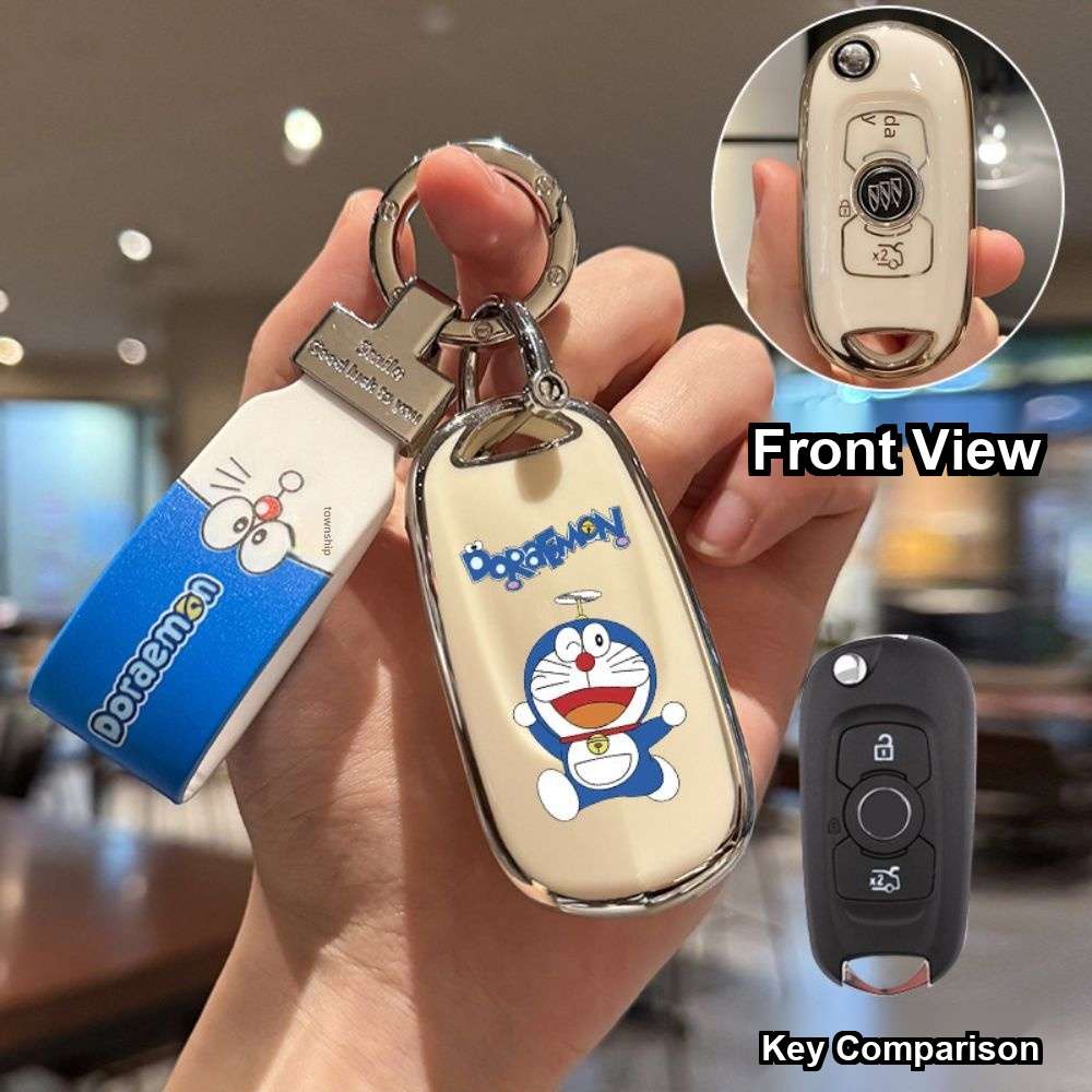 Buick Key Cover - Durable & Stylish | Wholesale & Custom Logo - B5 Style [Doraemon] Blue Doraemon Rope