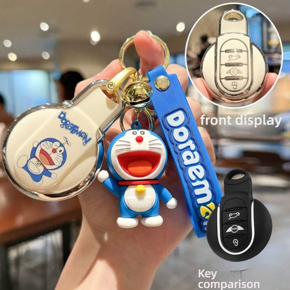 BMW Mini Key Cover - Stylish & Durable | Wholesale & Custom Logo - Style E: Doraemon Matching Keychain