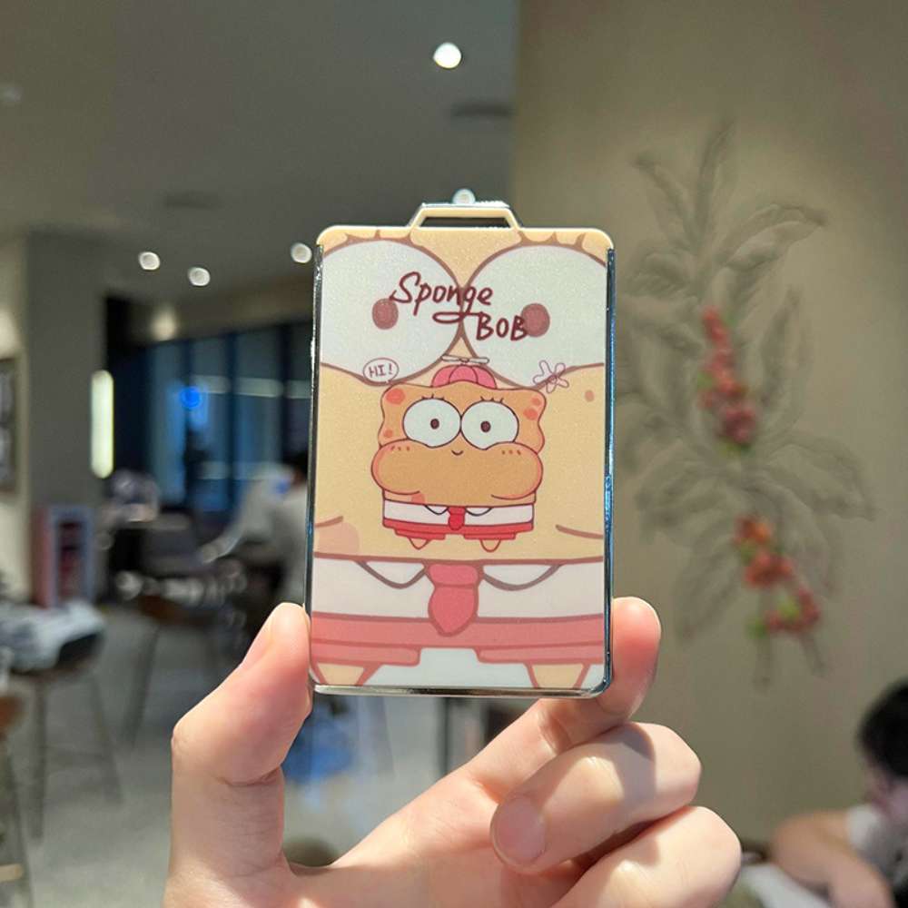 Red Flag Card Key Case - Stylish & Durable | Wholesale & Custom Logo - Type D card [SpongeBob SquarePants] single-shell