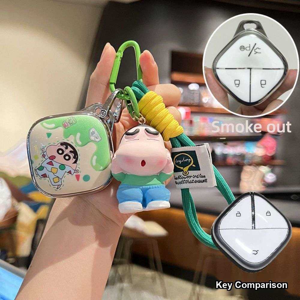 Wuling Binguo Key Cover - Stylish & Durable | Wholesale & Custom Logo - Style E: Crayon Shin-chan Head Pendant