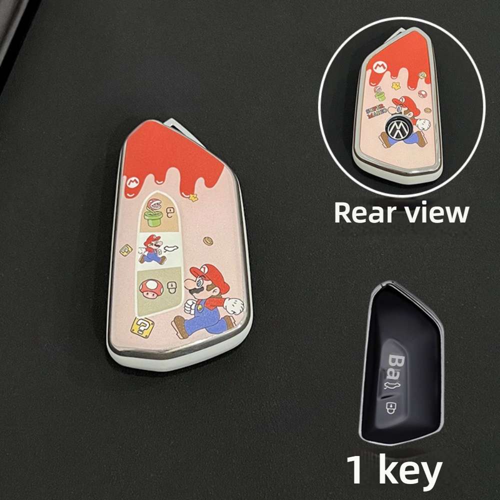 Volkswagen Key Cover - Durable & Stylish | Wholesale & Custom Logo - Model I [Mario - Double-sided] Single Shell