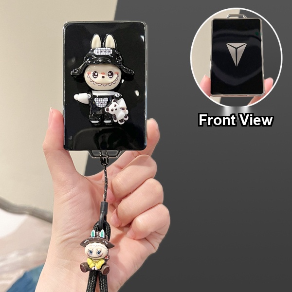 Changan S7 Card Key Cover - Durable & Stylish | Wholesale & Custom - Type I Card [Black Panda Raglan Cloth Sticker] Raglan Cloth Lanyard
