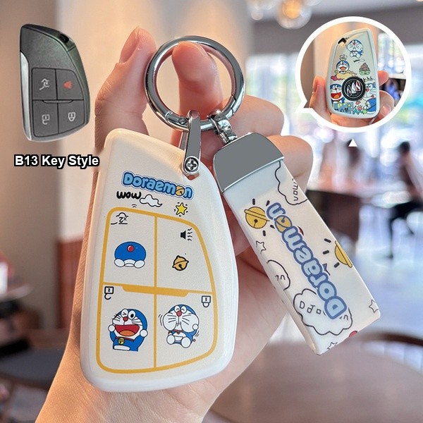 Buick Excelle Key Cover - Cartoon Design | Wholesale & Custom Logo - Buick B13 Doraemon key case + Doraemon matching rope