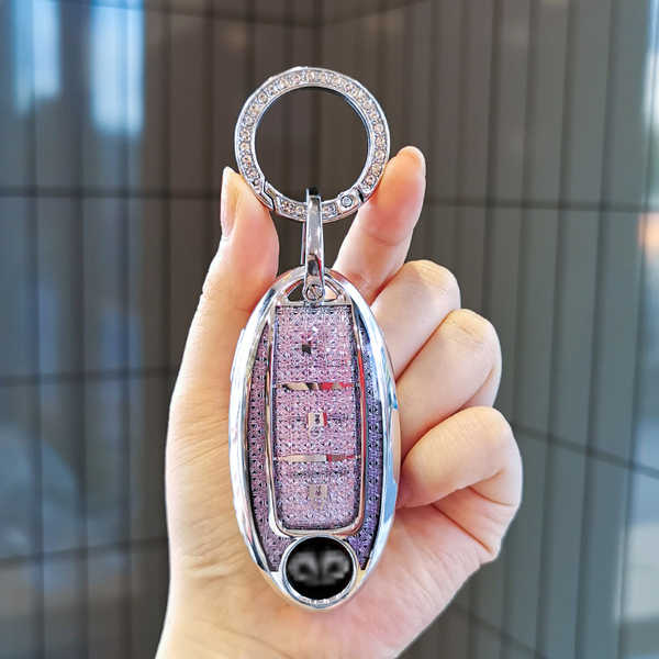 Infiniti Q50L Key Cover - Durable & Stylish | Wholesale & Custom Logo - Style A: Elegant purple with silver star-shaped buckle