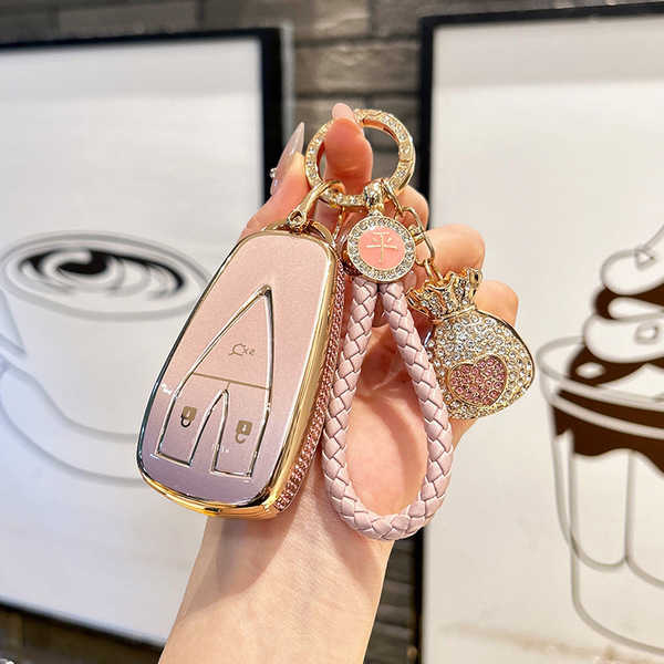 Changan CS75 Plus Key Cover - Durable & Stylish | Wholesale & Custom - Intelligent 3-button quicksand powder + lucky bag woven rope