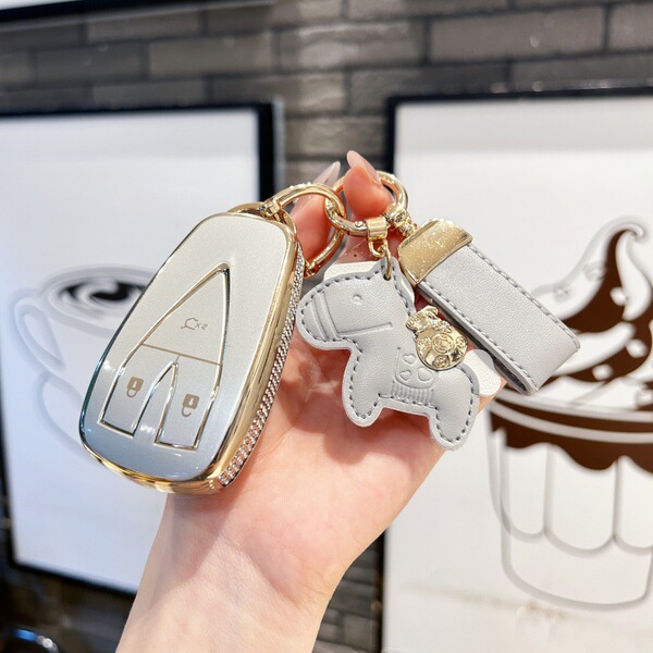 Changan CS75 Plus Key Cover - Durable & Stylish | Wholesale & Custom - Smart 3-key Meteorite Ash + Gray Pony